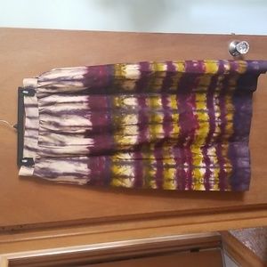 Anthropologie Tiny Heidi Tie Dye Wrap Maxi Skirt sz L NWT